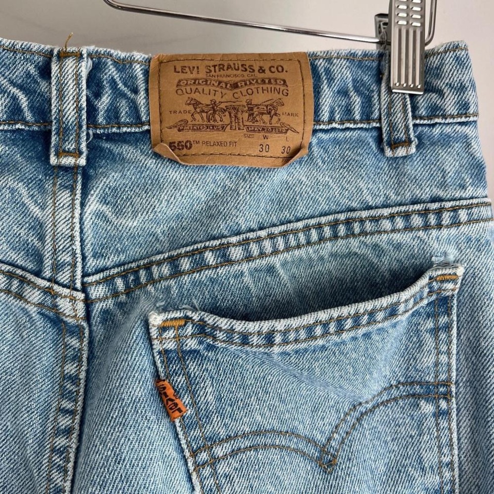 Vintage Levi's 550s orange‎ tab relaxed fit jeans Size 30 x 30 women's - Picture 6 of 7